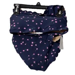 NWT‎ J.Crew Womens 2 Piece Blue Floral Swim Suit Bikini Size XXS